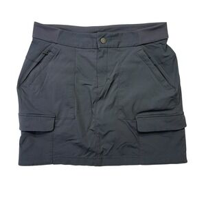 Athleta Womens Skirts 12 Charcoal Gray Cargo Pockets Lined Athletic Hiking